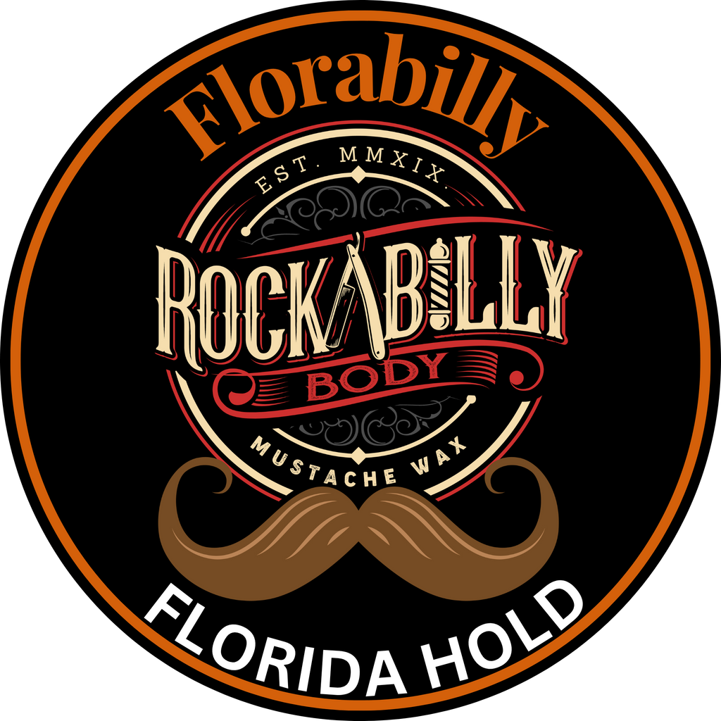 Florabilly Mustache Wax — FLORIDA HOLD | Sweet Orange & Lemon | 1oz Handcrafted Tin