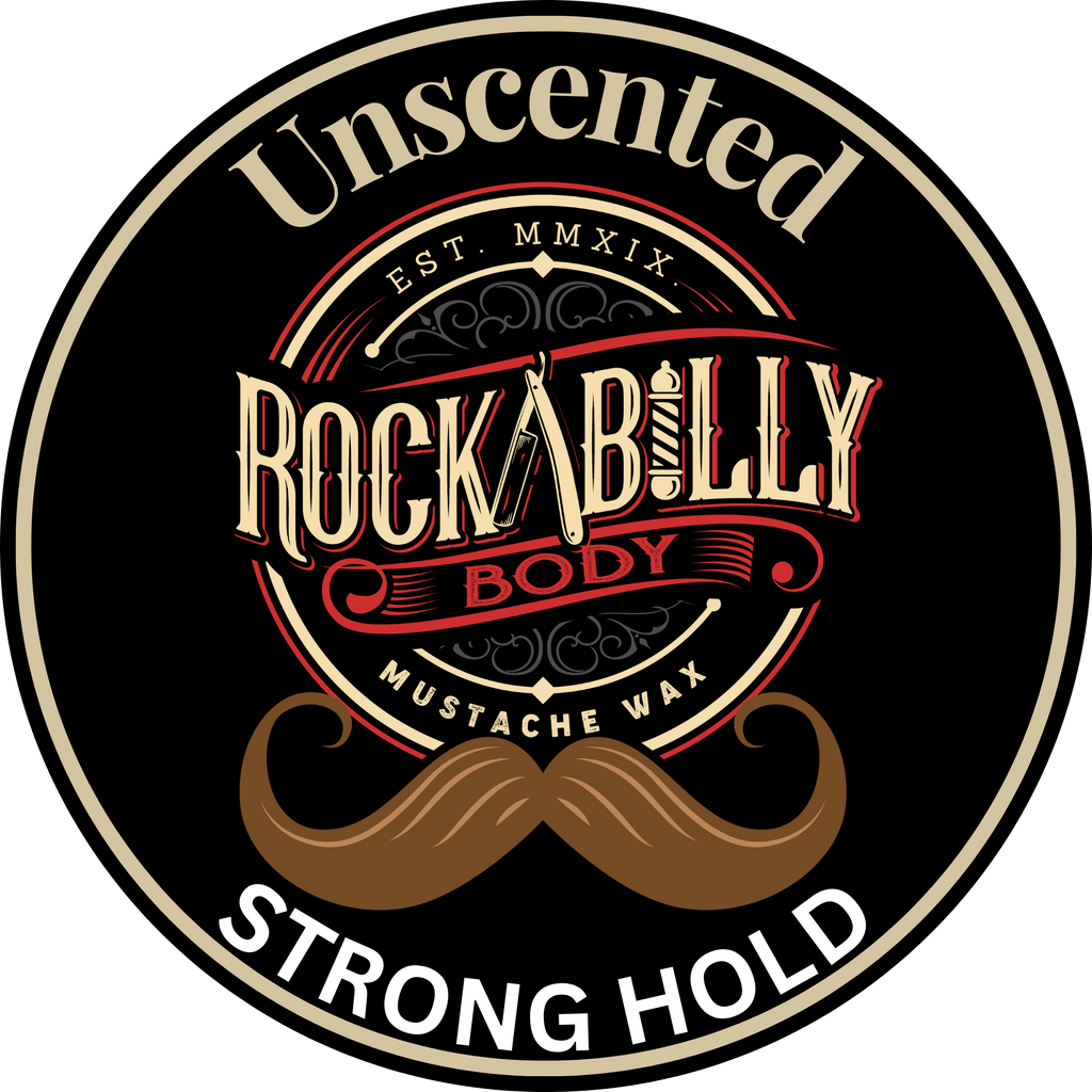 Unscented Mustache Wax — Strong Hold | Fragrance Free | 1oz Handcrafted Tin