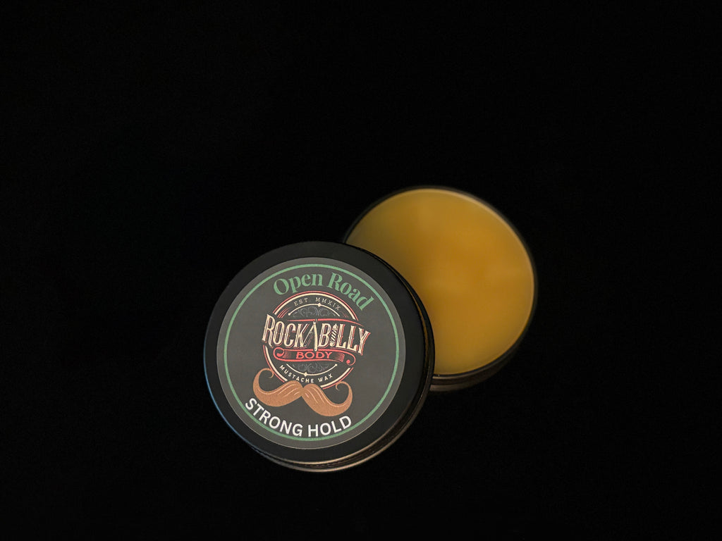 Open Road Mustache Wax — Strong Hold | Fresh Pine Needle | 1oz Handcrafted Tin